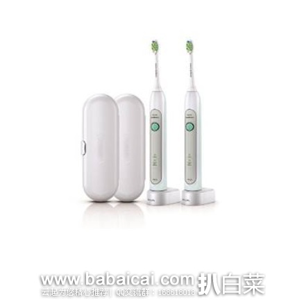 Prime会员8折！Philips 飞利浦 Sonicare HX6772/74 电动牙刷 带便携收纳盒 *2套装 原价$220，现$124.99，下单8折新低$99.99，到手￥385/套