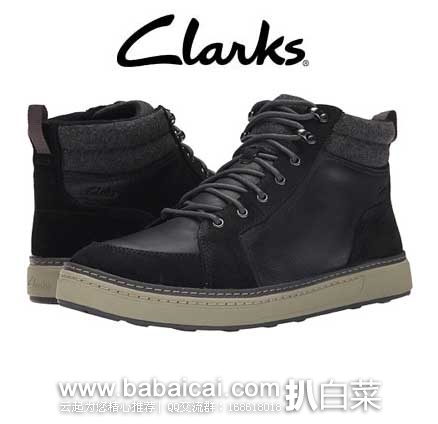 6PM：Clarks 其乐 Lorsen Top 男款 真皮 高帮休闲鞋 原价$130 ，现4.1折售价$52.99，史低