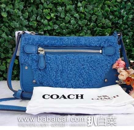 6PM：COACH 蔻驰 女士 真皮毛绒单肩包  （原价$195，现特价$97.99），公码9折后实付$88.19