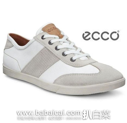 英国亚马逊：ECCO 爱步 Collin 男士 真皮轻便休闲鞋（原价£105，现降至£47.25），直邮退税后实付£39.38