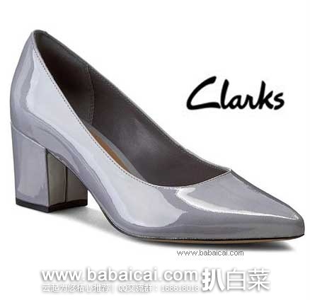 法国亚马逊：Clarks 其乐 Pravana Rose 女士真皮 粗跟尖头皮鞋（原价€100，现降至4折€39.98），直邮退税后叠加9折码后实付新低€29.99