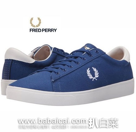 Prime会员7折！Fred Perry 弗莱德派瑞 男士帆布休闲鞋  现特价$55.76，下单7折后实付$39