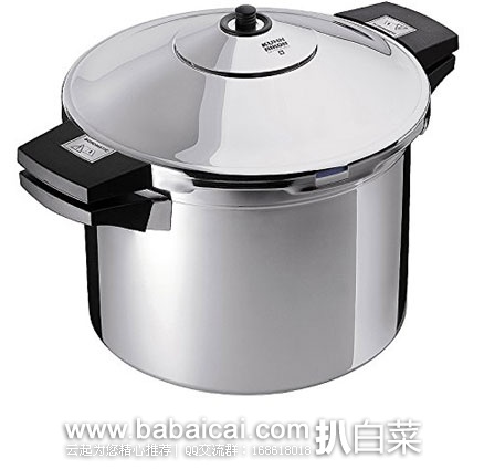 西班牙亚马逊：Kuhn Rikon DUROMATIC Inox 瑞士力康 白金压力快锅短柄 6L （原价€192.20，现售价€120.97），直邮退税后新低€99.98