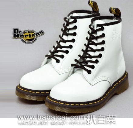 英国亚马逊：Dr. Martens 1460 经典8孔中性马丁靴 （原价£155，现特价£52.49），直邮退税后实付£43.74