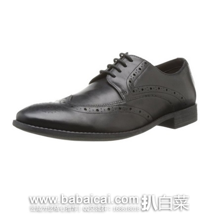 英国亚马逊：Clarks 其乐 Chart Limit 男士正装布洛克雕花真皮鞋 原价£79，现£28，直邮退税实付£23.33，直邮含税到手约￥323