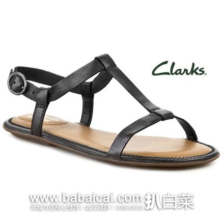 英国亚马逊：Clarks 其乐 女士 真皮凉鞋 现降至£20，直邮退税后实付£16.67