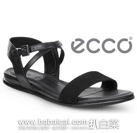 6PM：ECCO 爱步 Touch Ankle 触感系列 女士 真皮凉鞋 原价$130，现4.1折$52.99