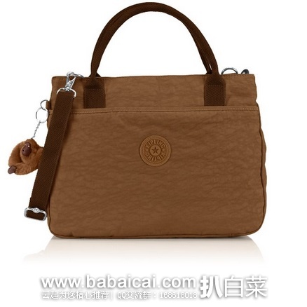 英国亚马逊：Kipling 吉普林 Caralisa Bp 大号单肩包 手提包 原价£80，现£38.61，直邮退税实付£32.187，直邮含税到手仅￥370