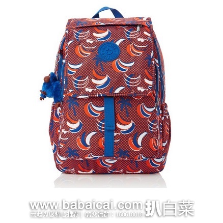 英国亚马逊：Kipling 吉普林 Casual Daypack 多功能时尚双肩包 原价£84，现£46.79，直邮退税实付£38.99，直邮含税到手￥491