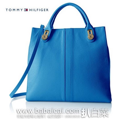 TOMMY HILFIGER 汤米·希尔费格 女士  大号真皮斜挎包  原价$198，现2.7折$54.43