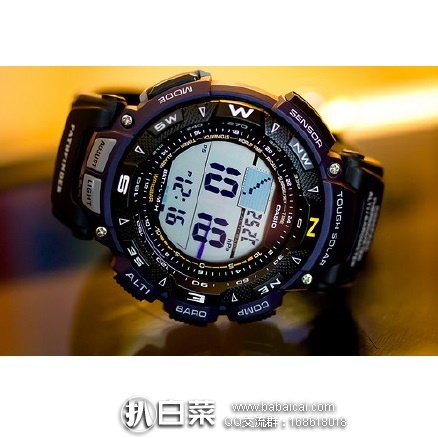 CASIO 卡西欧 PAG240B-2CR 探险者太阳能腕表 全息数据 原价$250，现$109.15，直邮含税到手仅￥838