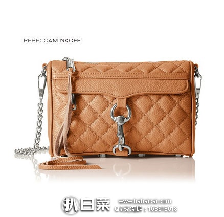 Rebecca Minkoff 瑞贝卡明可弗 MINI MAC 经典菱格单肩小香包 原价$195，现新低$68.09