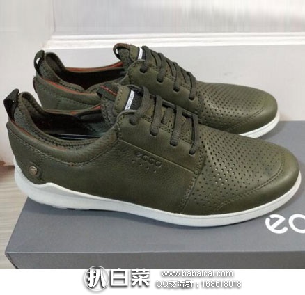 德国亚马逊：ECCO 爱步  Transit Sneakers 男士 真皮休闲系带鞋 原价€120，现降至€71.95，直邮退税后新低€60.46