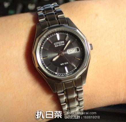 德国亚马逊：CITIZEN 西铁城 EW3140-51E 光动能女表  现降至€79.9，直邮退税后实付€67.14