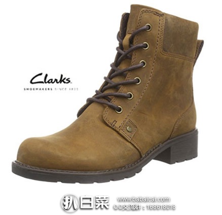 德国亚马逊：Clarks 其乐 女士 真皮复古机车靴 现降至€55.54，直邮退税后€46.67