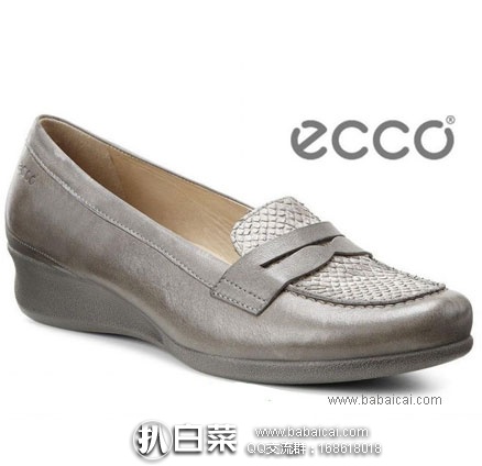 6PM：ECCO 爱步 Abelone Bit 女士 真皮坡跟休闲鞋 原价$130，现降至4.2折$54.99