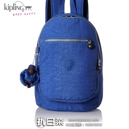 Kipling 吉普林 Challenger 多功能双肩包原价$90，现历史新低$42.52，到手约￥345，国内官网￥1050