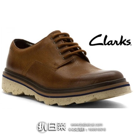 6PM：Clarks 其乐 Frelan Lace 男士 真皮系带鞋  原价$130，现降至$52.99