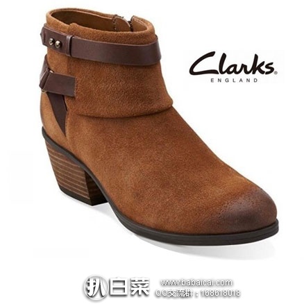 6PM:Clarks 其乐 Gelata Freeza 女士真皮踝靴 原价$130,降至新低$33.93