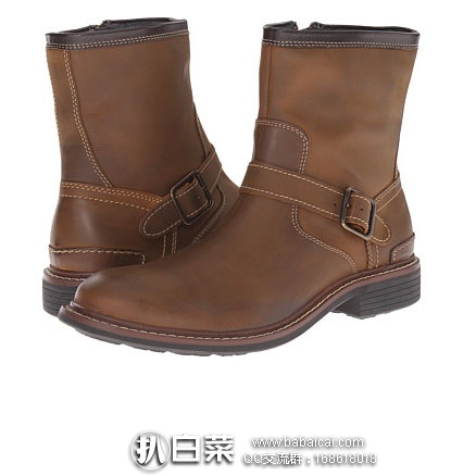 6PM：Cole Haan 可汗 Bryce Zip Boot 男士真皮中筒靴  原价$224，现降至2.5折$56.9