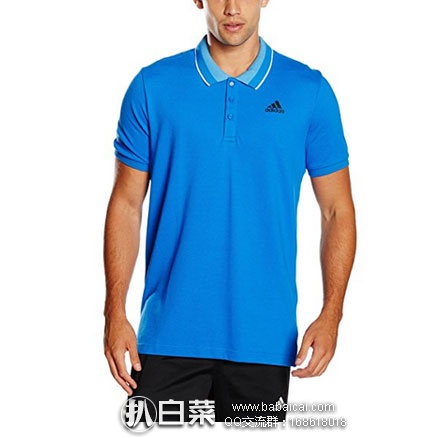 亚马逊海外购：Adidas 阿迪达斯 Essentials Polo T-Shirt 男士 三粒扣纯棉POLO衫  降至￥129.81，凑单免费直邮到手￥145