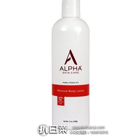 亚马逊海外购：Alpha 活肤润肤露 12%乙醇AHA 340克  现特价￥120.6，凑单免费直邮，含税到手仅￥135