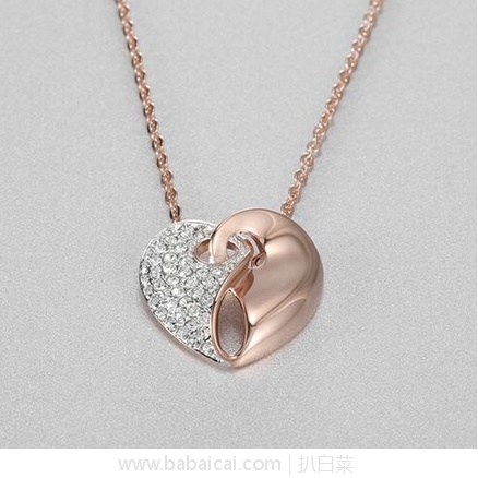 Swarovski施华洛世奇官网:GUARDIAN 心形交错水晶吊坠项链 现5折历史新低.5,到手仅¥345