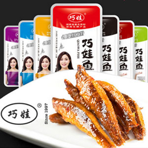 天猫商城:湖南特产 巧娃 香辣小鱼 50小包 现价¥33.8,领取¥5优惠券,券后实付¥28.8包邮