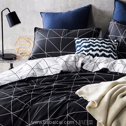 网易严选:几何印花AB面全棉四件套 1.5~1.8米 多色 降至¥251~279包邮
