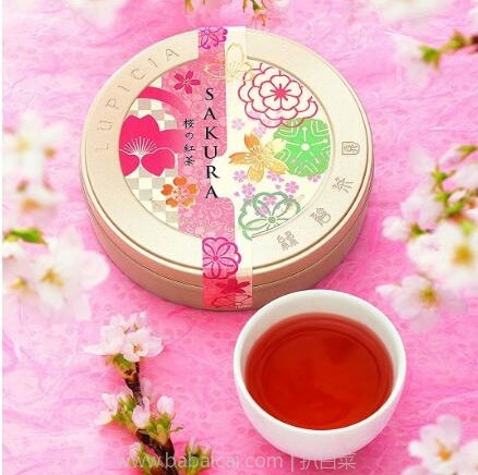 日本亚马逊:2018春季限定 Lupicia 绿碧茶园 樱花红茶金色 罐装50g 特价1130日元(约¥67.8,返11积分)