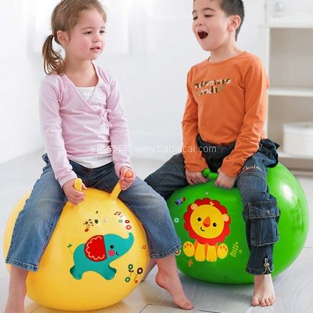 苏宁易购:移动专享!Fisher-Price 费雪 F0701H1 宝宝跳跳球羊角球 45cm 赠充气脚泵 拼购价¥25.9包邮