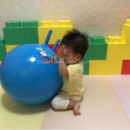 苏宁易购:移动专享!Fisher-Price 费雪 F0701H1 宝宝跳跳球羊角球 45cm 赠充气脚泵 拼购价¥25.9包邮