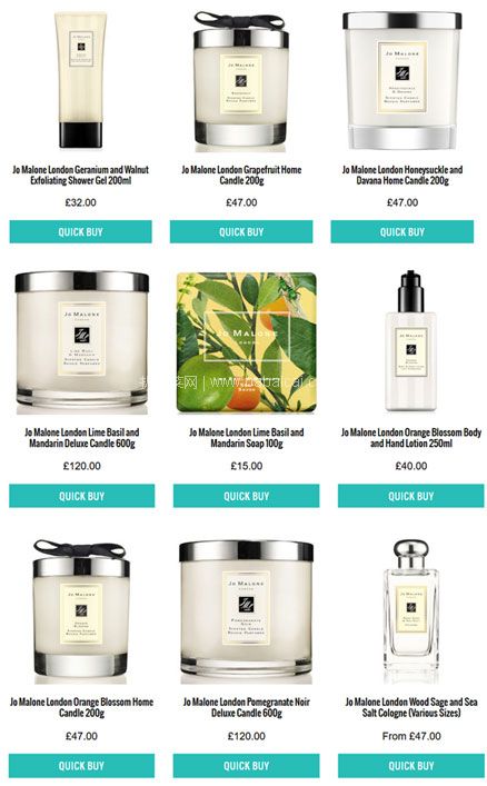 Lookfantastic:上架 Jo Malone 祖马龙 多款香水香氛,可叠加8折优惠