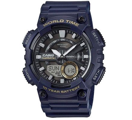 亚马逊海外购:CASIO 卡西欧 AEQ-110W-1BJF 男士腕表 3色可选 降至¥213.07,免费直邮,含税到手约¥232.46