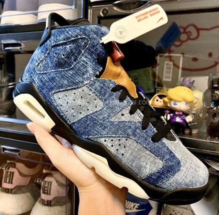 Finishline官网:JORDAN 乔丹 Retro 6水洗丹宁大童款篮球鞋 折后.5