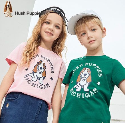 天猫商城:Hush Puppies 暇步士 2020夏装新款儿童纯棉短袖T恤(105~170码) 男女童多色 双重优惠后¥48元包邮