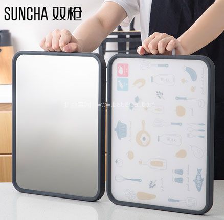 天猫商城:中科院抗菌专利 双枪 304不锈钢菜板抗菌防霉双面砧板 现¥99,领¥30优惠券,券后¥69元起包邮