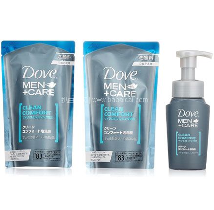 亚马逊海外购：Dove 多芬 男士洁净温和洁面乳 瓶装130ml+替换装110ml*2袋 ，直邮含税到手￥72.73