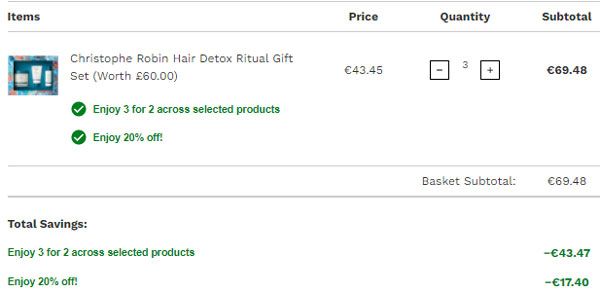 Lookfantastic英文官网:Christophe Robin 海盐头皮舒缓洁净膏礼盒 凑单折后价€23.16,凑单到手约¥173元