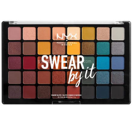 亚马逊海外购：NYX 专业化妆系列 Swear By It 40色眼影盘，直邮含税到手￥472.66，折合157.55/件