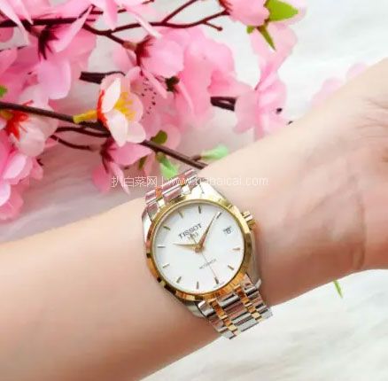 亚马逊海外购:Tissot 天梭 Couturier 库图系列 女士钢带自动机械表,直邮含税到手新低¥1820.46