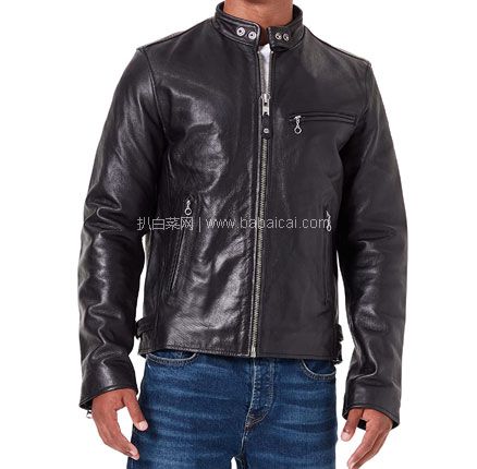 亚马逊海外购:美国经典皮衣品牌 Schott NYC Cafe Racer 男士真皮夹克 ,直邮含税到手¥1304.73