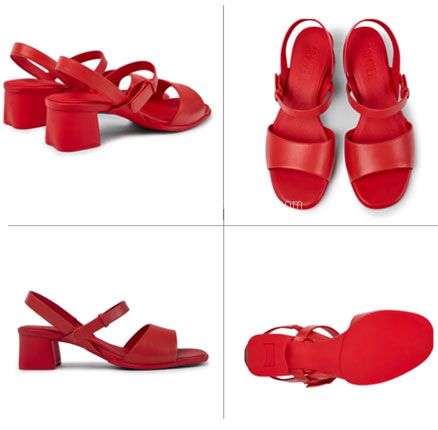 西班牙百年鞋匠 Camper 看步 Katie Sandal 女士牛皮一字高跟凉鞋,含税直邮到手¥416.16