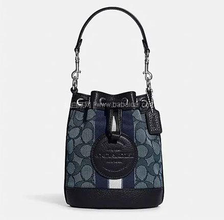 COACH 蔻驰 DEMPSEY 经典标志真皮拼接迷你水桶包7,直邮含税到手新低¥885.64