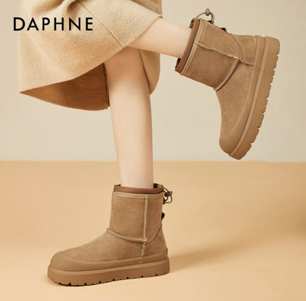 达芙妮 秋冬时尚百搭雪地靴/短靴/马丁靴合集 多款 券后¥69元起包邮