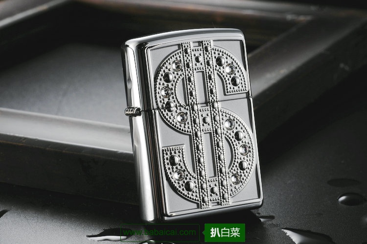 Zippo 美国原装 芝宝 美元符号 防风打火机 原价$55，现$28.83！历史低价