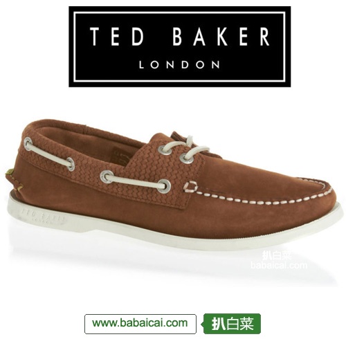 来自英国的时尚品牌，Ted Baker Jaacob 泰德贝克 男士船鞋（原价$155，现3.9折） $60.68